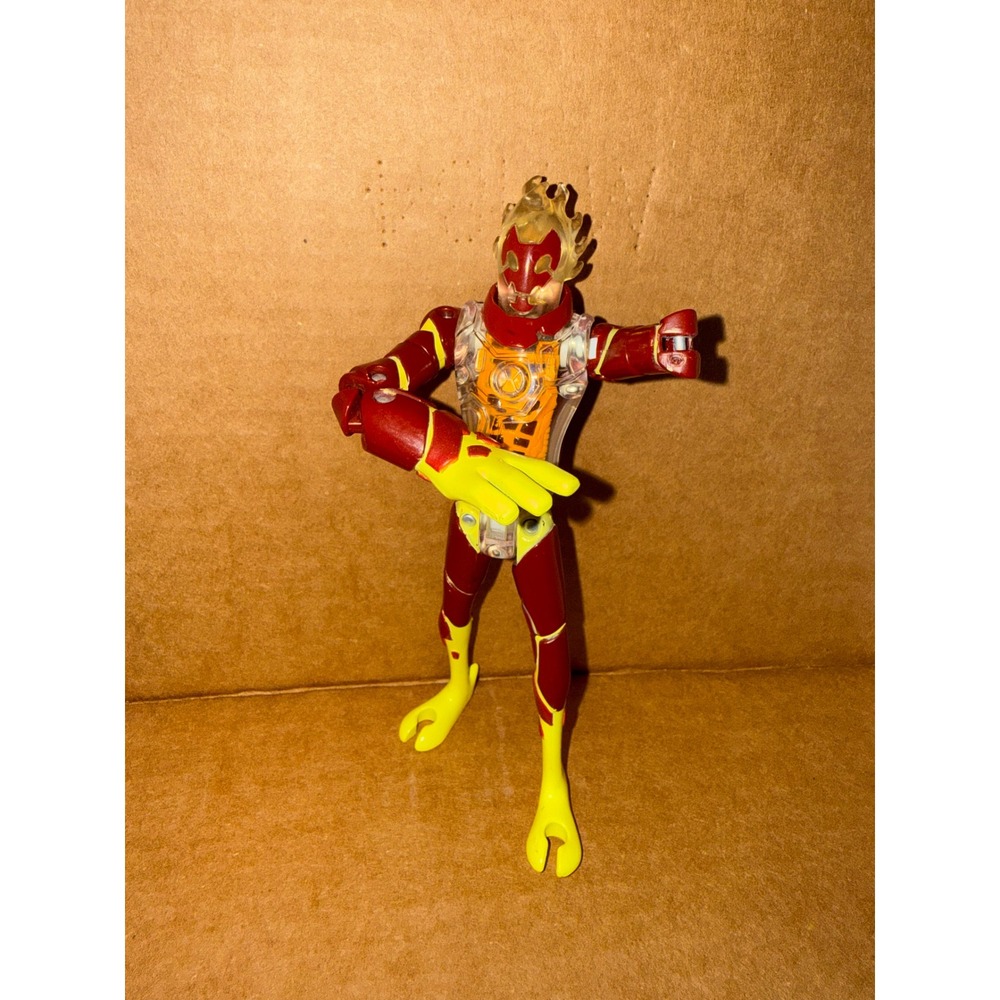 Bandai Ben 10 Heatblast Action Figure from 2010 *Missing 1 Hand*